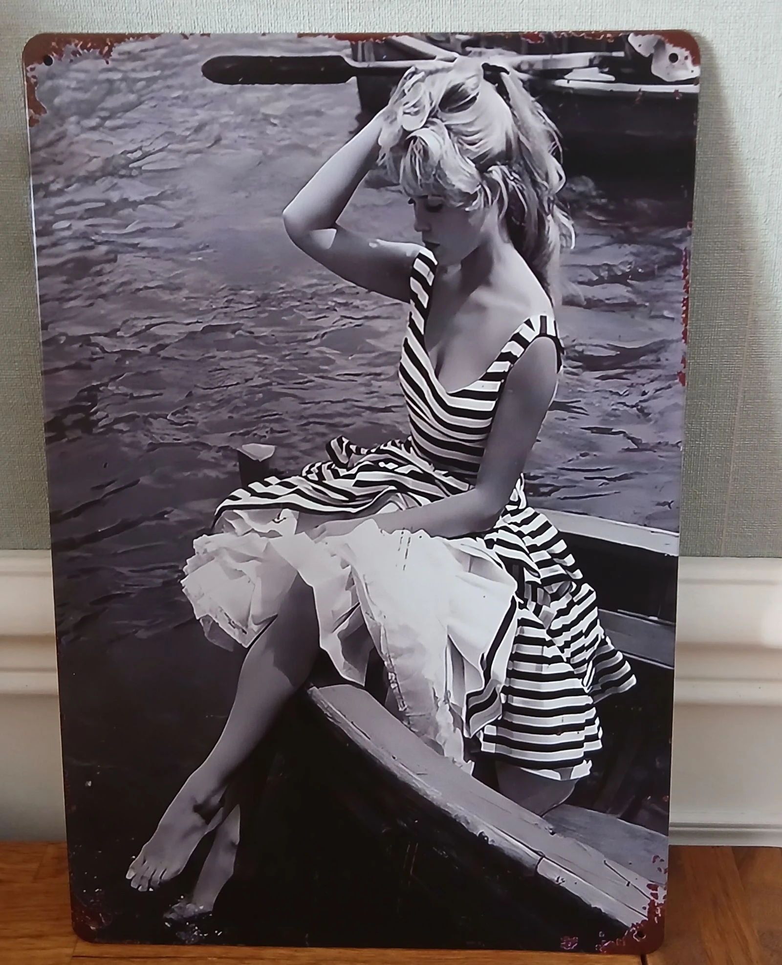 Plaque métal Brigitte Bardot 